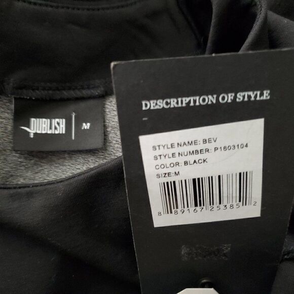 Publish Brand Black BEV Cropped Top M NEW - Picture 6 of 8